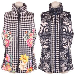 Johnny Was Sasha Reversible Vest Jacket Sz Medium